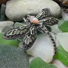 Load image into Gallery viewer, Damsel Dragonfly Marcasite Brooch