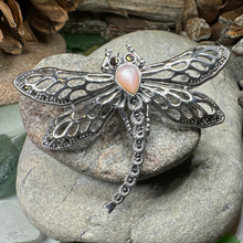 Load image into Gallery viewer, Damsel Dragonfly Marcasite Brooch