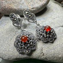 Load image into Gallery viewer, Autumn Blossom Marcasite Earrings