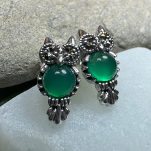 Load image into Gallery viewer, Mackenna Owl Marcasite Earrings