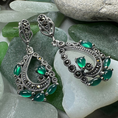 Load image into Gallery viewer, Bellicent Marcasite Earrings