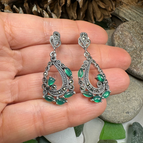 Load image into Gallery viewer, Bellicent Marcasite Earrings
