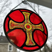Load image into Gallery viewer, Saint Cuthbert's Cross Suncatcher