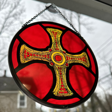 Load image into Gallery viewer, Saint Cuthbert's Cross Suncatcher
