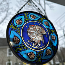 Load image into Gallery viewer, William De Morgan Owl Suncatcher