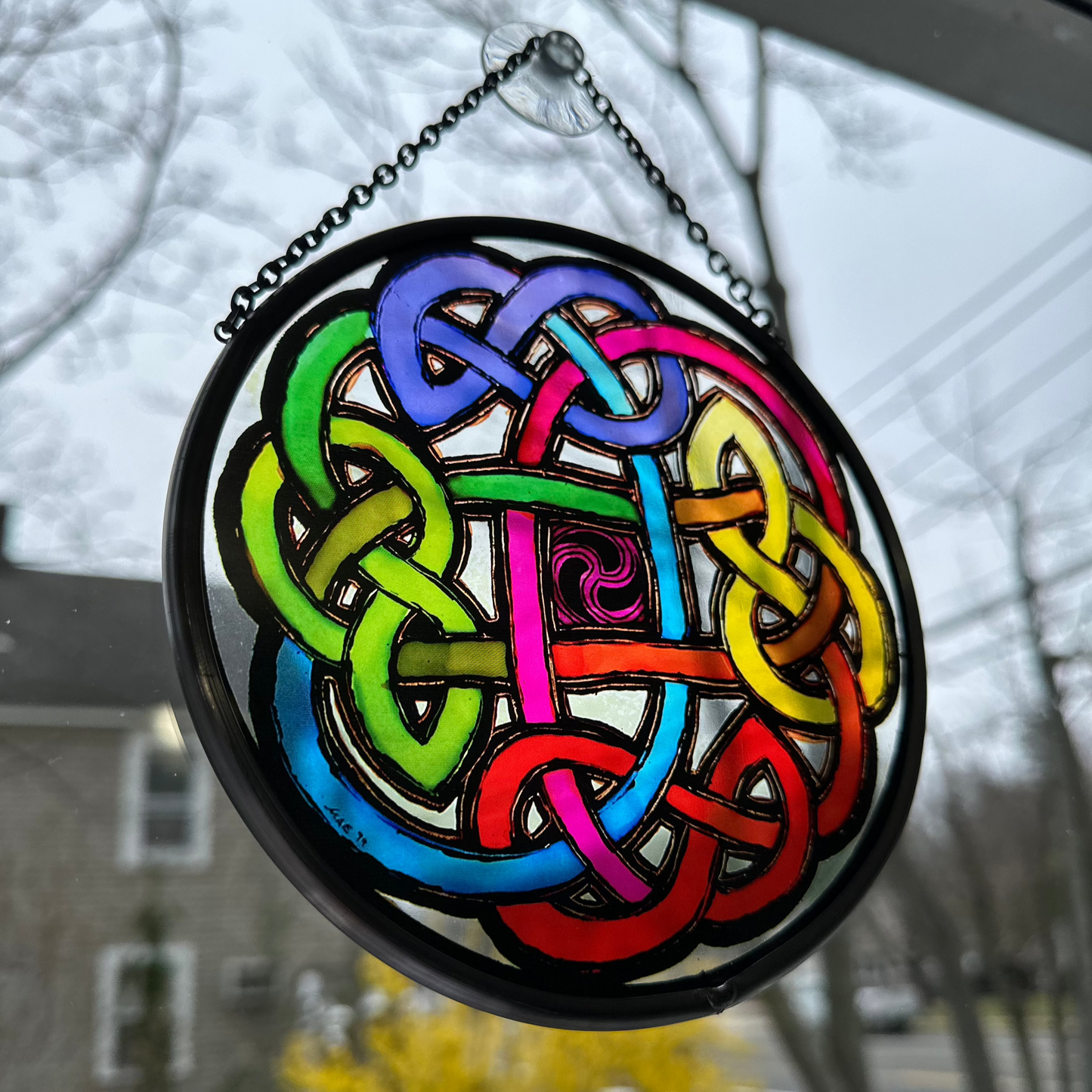 Celtic Eternal Knot Stained Glass