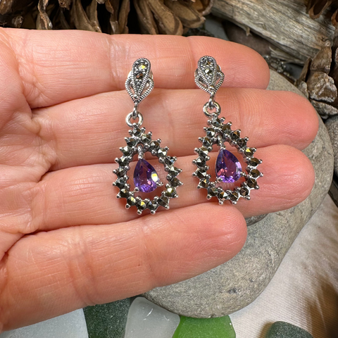 Load image into Gallery viewer, Bebe Marcasite Earrings