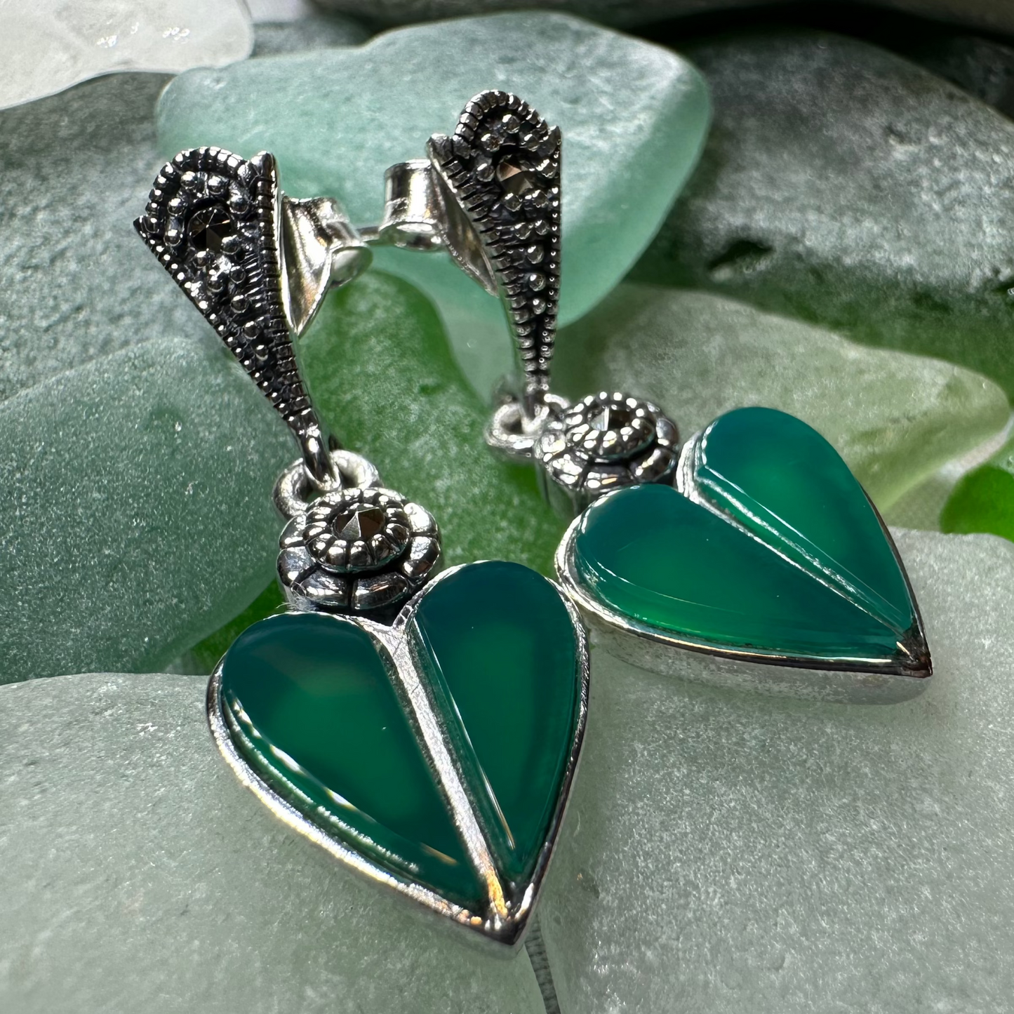 Aubrina Celtic Heart Earrings — view 10