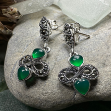 Load image into Gallery viewer, Infinity Knot Marcasite Post Earrings