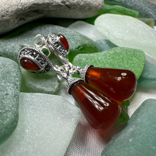 Load image into Gallery viewer, Celtic Raindrop Marcasite Earrings