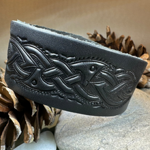 Load image into Gallery viewer, Celtic Legend Leather Cuff Bracelet