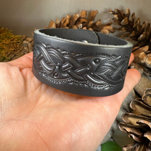 Load image into Gallery viewer, Celtic Legend Leather Cuff Bracelet