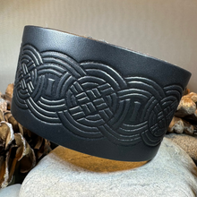 Load image into Gallery viewer, Celtic Warrior Leather Cuff Bracelet