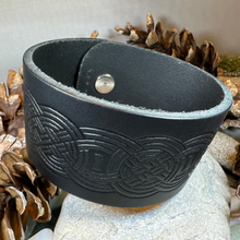 Load image into Gallery viewer, Celtic Warrior Leather Cuff Bracelet