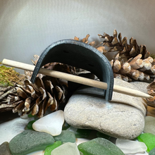 Load image into Gallery viewer, Celtic Shieldmaiden Leather Hair Slide