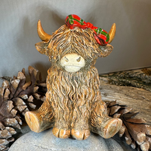 Load image into Gallery viewer, Tartan Princess Highland Cow Figurine