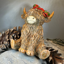 Load image into Gallery viewer, Tartan Princess Highland Cow Figurine