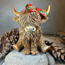 Load image into Gallery viewer, Tartan Princess Highland Cow Figurine