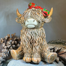 Load image into Gallery viewer, Tartan Princess Highland Cow Figurine