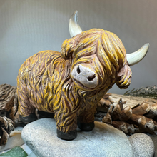 Load image into Gallery viewer, Chubby Highland Cow Figurine