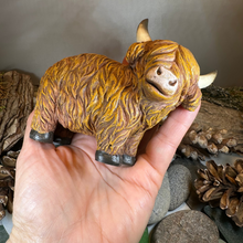 Load image into Gallery viewer, Chubby Highland Cow Figurine