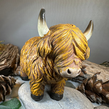 Load image into Gallery viewer, Chubby Highland Cow Figurine