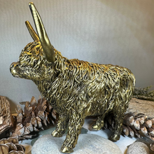 Load image into Gallery viewer, Large Golden Highland Cow Figurine