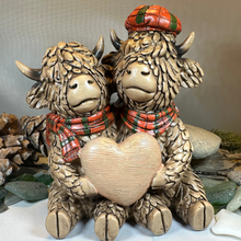 Load image into Gallery viewer, Tartan Lovers Highland Cow Figurine