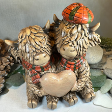 Load image into Gallery viewer, Tartan Lovers Highland Cow Figurine