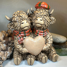 Load image into Gallery viewer, Tartan Lovers Highland Cow Figurine