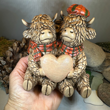 Load image into Gallery viewer, Tartan Lovers Highland Cow Figurine
