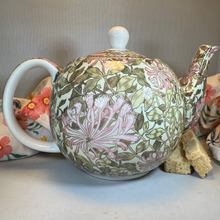 Load image into Gallery viewer, William Morris Honeysuckle Fine China Teapot