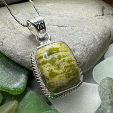 Load image into Gallery viewer, Connemara Marble Irish Rectangle Necklace