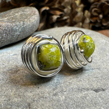 Load image into Gallery viewer, Connemara Marble Celtic Spiral Post Earrings