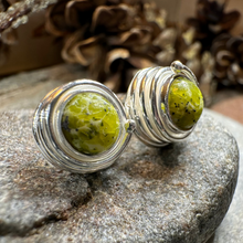Load image into Gallery viewer, Connemara Marble Celtic Spiral Post Earrings