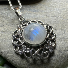 Load image into Gallery viewer, Elana Shamrock Moonstone Necklace