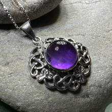 Load image into Gallery viewer, Elana Shamrock Amethyst Necklace