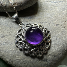 Load image into Gallery viewer, Elana Shamrock Amethyst Necklace
