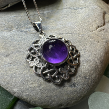 Load image into Gallery viewer, Elana Shamrock Amethyst Necklace