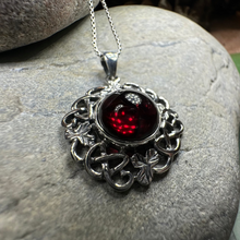 Load image into Gallery viewer, Elena Shamrock Garnet Necklace