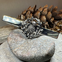 Load image into Gallery viewer, Classic Scottish Thistle Tie Bar & Cufflink Set
