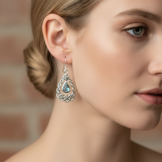 Lucretia Celtic Knot Earrings in Sterling Silver