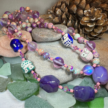 Load image into Gallery viewer, Purple Owl Long Necklace