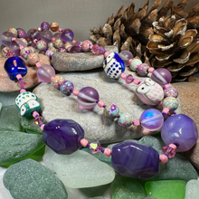 Load image into Gallery viewer, Purple Owl Long Necklace