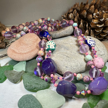 Load image into Gallery viewer, Purple Owl Long Necklace