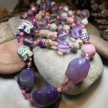Load image into Gallery viewer, Purple Owl Long Necklace