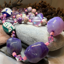 Load image into Gallery viewer, Purple Owl Long Necklace