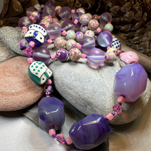 Load image into Gallery viewer, Purple Owl Long Necklace