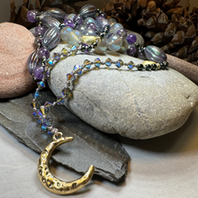 Load image into Gallery viewer, Tropical Night Moon Long Necklace