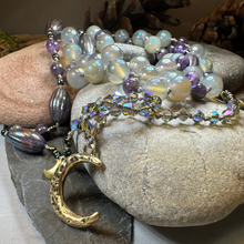 Load image into Gallery viewer, Tropical Night Moon Long Necklace